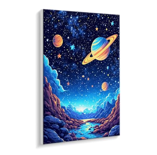Malen Nach Zahlen Erwachsene, Universum Paint by Numbers Malen Nach Zahlen, DIY mit Pinseln und Acrylfarben Handgemalt Ölgemälde Leinwand für Geschenke und Wand Dekoratio, Ohne Rahmen 90 x 120 cm R816 von HHQGOUYG