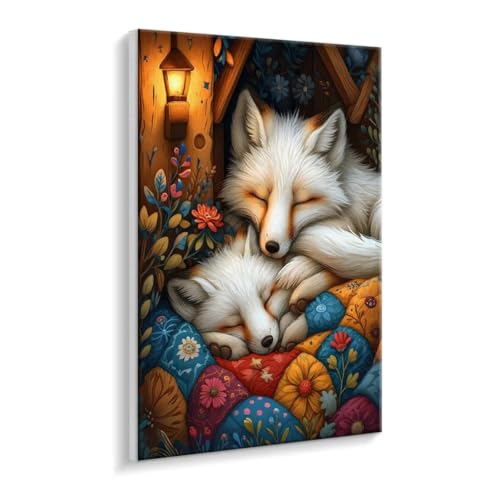 Malen Nach Zahlen Erwachsene, Weißer Fuchs Paint by Numbers Malen Nach Zahlen, DIY mit Pinseln und Acrylfarben Handgemalt Ölgemälde für Geschenke und Wand Dekoratio, Ohne Rahmen 40 x 50 cm R-17 Malen Nach Zahlen Erwachsene, Weißer Fuchs Paint by Numbers Malen Nach Zahlen, DIY mit Pinseln und Acrylfarben Handgemalt Ölgemälde für Geschenke und Wand Dekoratio, Ohne Rahmen 40 x 50 cm R-17 von HHQGOUYG