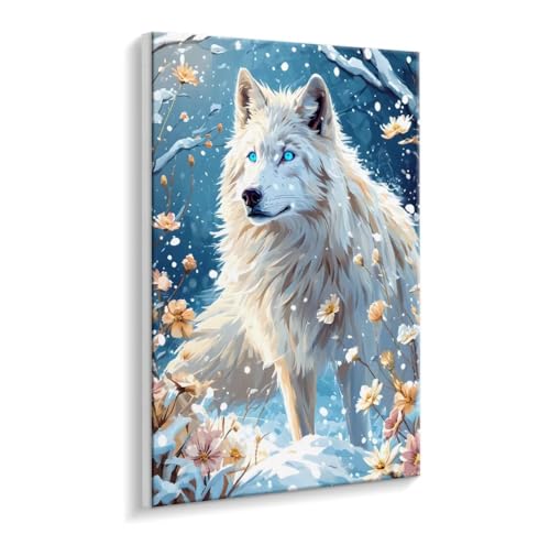 Malen Nach Zahlen Erwachsene, Weißer Wolf Tiere Paint by Numbers Malen Nach Zahlen, DIY mit Pinseln und Acrylfarben Handgemalt Ölgemälde für Geschenke und Wand Dekoratio, Ohne Rahmen 70 x 90 cm R-20 Malen Nach Zahlen Erwachsene, Weißer Wolf Tiere Paint by Numbers Malen Nach Zahlen, DIY mit Pinseln und Acrylfarben Handgemalt Ölgemälde für Geschenke und Wand Dekoratio, Ohne Rahmen 70 x 90 cm R-20 von HHQGOUYG
