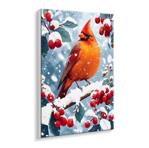 Malen Nach Zahlen Erwachsene, Winter Vogel Paint by Numbers Malen Nach Zahlen, DIY mit Pinseln und Acrylfarben Handgemalt Ölgemälde für Geschenke und Wand Dekoratio, Ohne Rahmen 80 x 100 cm R-189 Malen Nach Zahlen Erwachsene, Winter Vogel Paint by Numbers Malen Nach Zahlen, DIY mit Pinseln und Acrylfarben Handgemalt Ölgemälde für Geschenke und Wand Dekoratio, Ohne Rahmen 80 x 100 cm R-189 von HHQGOUYG