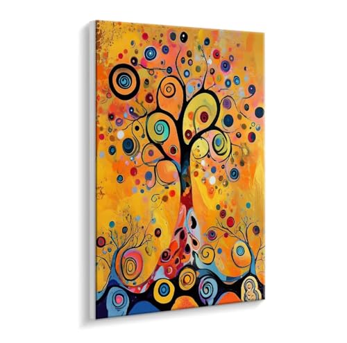 Malen Nach Zahlen Erwachsene - DIY Abstrakte Bäume Handgemalt Ölgemälde Kit für Anfänger, Mit 3 - Pinseln und Acrylfarbe Handgemalt öLgemäLde Kit Als Heimdekoration 40 x 50 cm (Rahmenlos) t-142 von HHQGOUYG