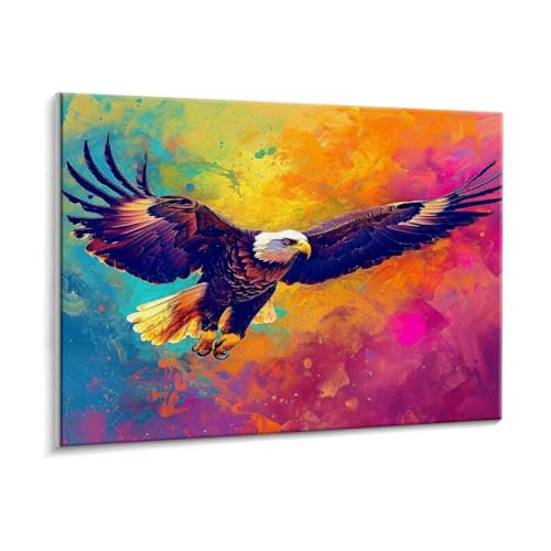Malen Nach Zahlen Erwachsene - DIY Adler Handgemalt Ölgemälde Kit für Anfänger, Mit 3 - Pinseln und Acrylfarbe Handgemalt öLgemäLde Kit Als Geschenk Heimdekoration 40 x 50 cm (Rahmenlos) t-786 von HHQGOUYG