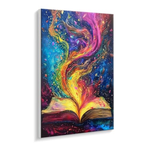 Malen Nach Zahlen Erwachsene - DIY Das Zauberbuch Handgemalt Ölgemälde Kit für Anfänger, Mit 3 - Pinseln und Acrylfarbe Handgemalt öLgemäLde Kit Als Heimdekoration 80 x 100 cm (Rahmenlos) t-596 von HHQGOUYG