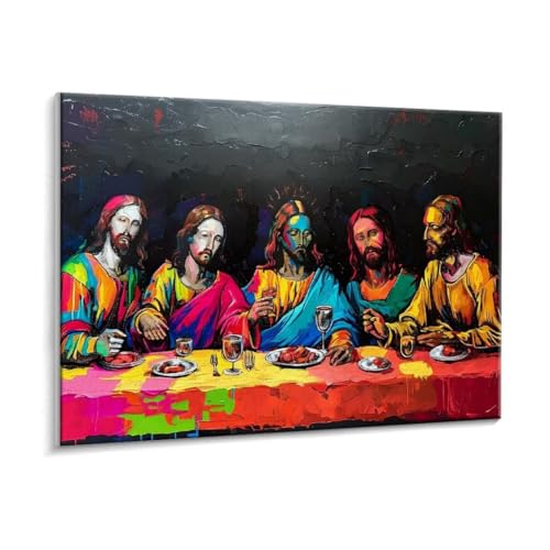 Malen Nach Zahlen Erwachsene - DIY Das letzte Abendessen Handgemalt Ölgemälde Kit für Anfänger, Mit 3 - Pinseln und Acrylfarbe Handgemalt öLgemäLde Kit Als Heimdekoration 35 x 50 cm (Rahmenlos) t-847 von HHQGOUYG