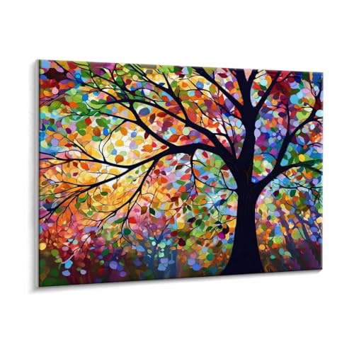 Malen Nach Zahlen Erwachsene - DIY Der Baum des Lebens Handgemalt Ölgemälde Kit für Anfänger, Mit 3 - Pinseln und Acrylfarbe Handgemalt öLgemäLde Kit Als Heimdekoration 100 x 130 cm (Rahmenlos) t-694 von HHQGOUYG