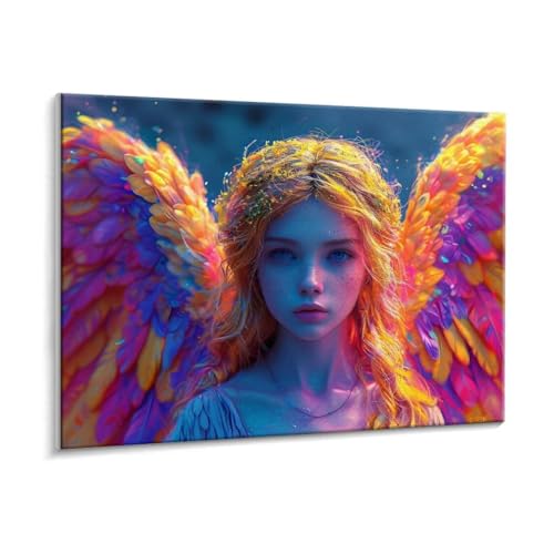 Malen Nach Zahlen Erwachsene - DIY Engel Handgemalt Ölgemälde Kit für Anfänger, Mit 3 - Pinseln und Acrylfarbe Handgemalt öLgemäLde Kit Als Geschenk Heimdekoration 50 x 70 cm (Rahmenlos) t-741 von HHQGOUYG
