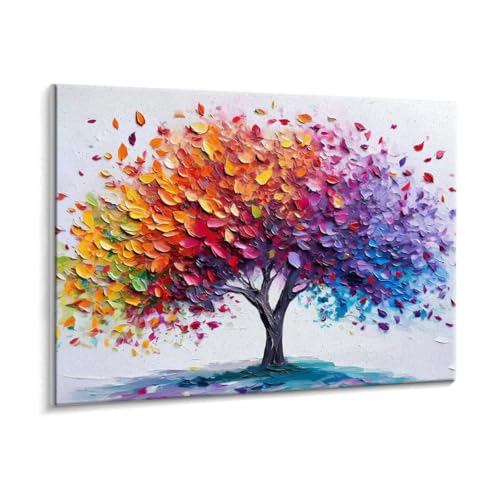 Malen Nach Zahlen Erwachsene - DIY Farbe Baum Handgemalt Ölgemälde Kit für Anfänger, Mit 3 - Pinseln und Acrylfarbe Handgemalt öLgemäLde Kit Als Geschenk Heimdekoration 30 x 40 cm (Rahmenlos) t-72 von HHQGOUYG