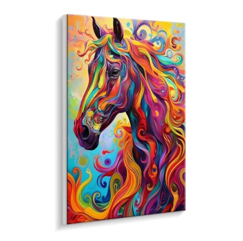 Malen Nach Zahlen Erwachsene - DIY Farbe Pferde Handgemalt Ölgemälde Kit für Anfänger, Mit 3 - Pinseln und Acrylfarbe Handgemalt öLgemäLde Kit Als Geschenk Heimdekoration 40 x 50 cm (Rahmenlos) t-84 von HHQGOUYG