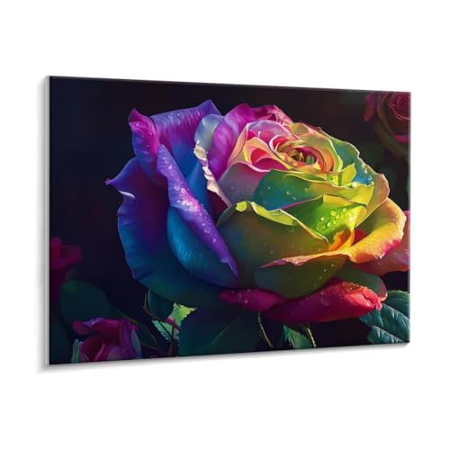 Malen Nach Zahlen Erwachsene - DIY Farbe Rose Handgemalt Ölgemälde Kit für Anfänger, Mit 3 - Pinseln und Acrylfarbe Handgemalt öLgemäLde Kit Als Geschenk Heimdekoration 90 x 120 cm (Rahmenlos) t-65 von HHQGOUYG