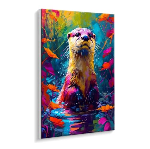 Malen Nach Zahlen Erwachsene - DIY Farbe Wasserblatt Handgemalt Ölgemälde Kit für Anfänger, Mit 3 - Pinseln und Acrylfarbe Handgemalt öLgemäLde Kit Als Heimdekoration 50 x 70 cm (Rahmenlos) t-95 von HHQGOUYG