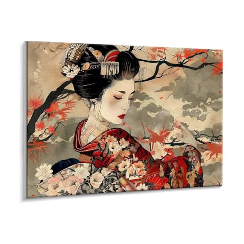 Malen Nach Zahlen Erwachsene - DIY Geisha Handgemalt Ölgemälde Kit für Anfänger, Mit 3 - Pinseln und Acrylfarbe Handgemalt öLgemäLde Kit Als Geschenk Heimdekoration 70 x 90 cm (Rahmenlos) t-805 von HHQGOUYG