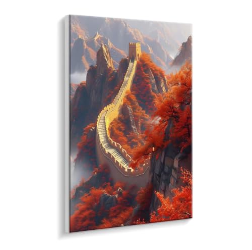 Malen Nach Zahlen Erwachsene - DIY Große Mauer Handgemalt Ölgemälde Kit für Anfänger, Mit 3 - Pinseln und Acrylfarbe Handgemalt öLgemäLde Kit Als Geschenk Heimdekoration 60 x 80 cm (Rahmenlos) t-836 von HHQGOUYG