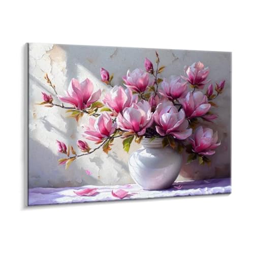 Malen Nach Zahlen Erwachsene - DIY Jade Orchidee Handgemalt Ölgemälde Kit für Anfänger, Mit 3 - Pinseln und Acrylfarbe Handgemalt öLgemäLde Kit Als Geschenk Heimdekoration 90 x 120 cm (Rahmenlos) t819 von HHQGOUYG
