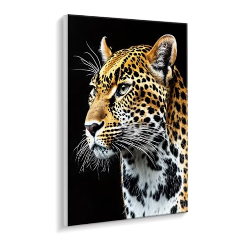 Malen Nach Zahlen Erwachsene - DIY Leopard Handgemalt Ölgemälde Kit für Anfänger, Mit 3 - Pinseln und Acrylfarbe Handgemalt öLgemäLde Kit Als Geschenk Heimdekoration 40 x 50 cm (Rahmenlos) t-38 von HHQGOUYG