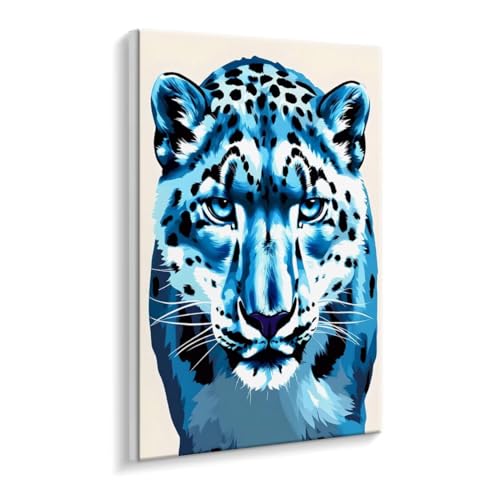 Malen Nach Zahlen Erwachsene - DIY Leopard Tiere Handgemalt Ölgemälde Kit für Anfänger, Mit 3 - Pinseln und Acrylfarbe Handgemalt öLgemäLde Kit Als Geschenk Heimdekoration 35 x 50 cm (Rahmenlos) t-37 von HHQGOUYG