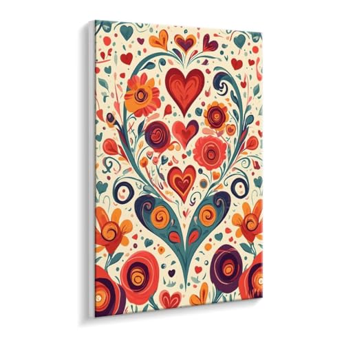 Malen Nach Zahlen Erwachsene - DIY Liebe Blumen Handgemalt Ölgemälde Kit für Anfänger, Mit 3 - Pinseln und Acrylfarbe Handgemalt öLgemäLde Kit Als Geschenk Heimdekoration 35 x 50 cm (Rahmenlos) t-7 von HHQGOUYG