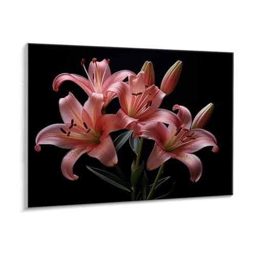Malen Nach Zahlen Erwachsene - DIY Lilien Handgemalt Ölgemälde Kit für Anfänger, Mit 3 - Pinseln und Acrylfarbe Handgemalt öLgemäLde Kit Als Geschenk Heimdekoration 35 x 50 cm (Rahmenlos) t-33 von HHQGOUYG