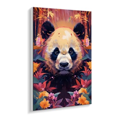 Malen Nach Zahlen Erwachsene - DIY Panda Handgemalt Ölgemälde Kit für Anfänger, Mit 3 - Pinseln und Acrylfarbe Handgemalt öLgemäLde Kit Als Geschenk Heimdekoration 50 x 70 cm (Rahmenlos) t-789 von HHQGOUYG