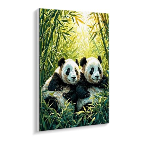 Malen Nach Zahlen Erwachsene - DIY Panda Handgemalt Ölgemälde Kit für Anfänger, Mit 3 - Pinseln und Acrylfarbe Handgemalt öLgemäLde Kit Als Geschenk Heimdekoration 90 x 120 cm (Rahmenlos) t-787 von HHQGOUYG