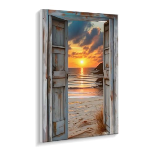 Malen Nach Zahlen Erwachsene - DIY Strand Sonnenuntergang Handgemalt Ölgemälde Kit für Anfänger, Mit 3 - Pinseln und Acrylfarbe Handgemalt öLgemäLde Kit Als Heimdekoration 50 x 70 cm (Rahmenlos) t-671 von HHQGOUYG