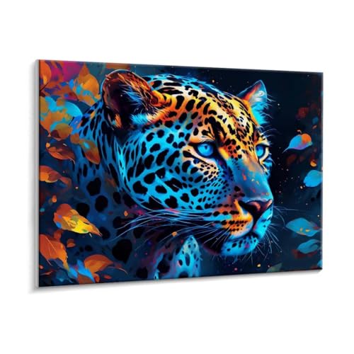 Malen Nach Zahlen Erwachsene - DIY Tier Leopard Handgemalt Ölgemälde Kit für Anfänger, Mit 3 - Pinseln und Acrylfarbe Handgemalt öLgemäLde Kit Als Geschenk Heimdekoration 40 x 50 cm (Rahmenlos) t-192 von HHQGOUYG