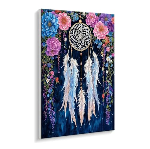 Malen Nach Zahlen Erwachsene - DIY Traumennetz Handgemalt Ölgemälde Kit für Anfänger, Mit 3 - Pinseln und Acrylfarbe Handgemalt öLgemäLde Kit Als Geschenk Heimdekoration 70 x 90 cm (Rahmenlos) t-53 von HHQGOUYG
