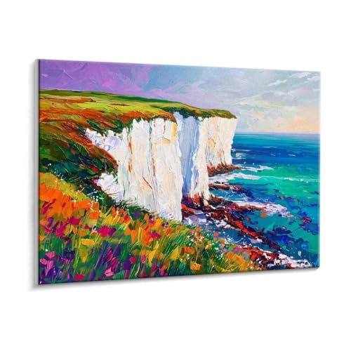 Malen Nach Zahlen Erwachsene - DIY Weiße Klippe Handgemalt Ölgemälde Kit für Anfänger, Mit 3 - Pinseln und Acrylfarbe Handgemalt öLgemäLde Kit Als Geschenk Heimdekoration 35 x 50 cm (Rahmenlos) t-27 von HHQGOUYG