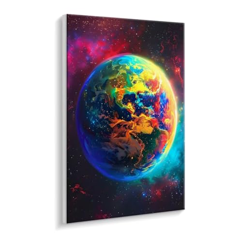 Malen Nach Zahlen Erwachsene - DIY Weltall Planeten Handgemalt Ölgemälde Kit für Anfänger, Mit 3 - Pinseln und Acrylfarbe Handgemalt öLgemäLde Kit Als Heimdekoration 70 x 90 cm (Rahmenlos) t-817 von HHQGOUYG