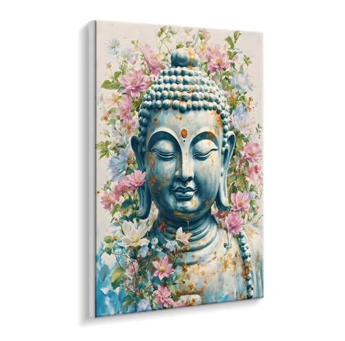 Malen Nach Zahlen Erwachsene - DIY Zen Blumen Handgemalt Ölgemälde Kit für Anfänger, Mit 3 - Pinseln und Acrylfarbe Handgemalt öLgemäLde Kit Als Geschenk Heimdekoration 60 x 80 cm (Rahmenlos) t-122 von HHQGOUYG