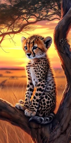 Prairie Leopard Diamond Painting Erwachsene, 5D Diamant Kunst Kinder Kits, DIY Erwachsene Mosaikherstellung Basteln Diamant Malerei Bilder Set für Weihnachten Wanddekoration, Geschenke 100x200cm t-72 Prairie Leopard Diamond Painting Erwachsene, 5D Diamant Kunst Kinder Kits, DIY Erwachsene Mosaikherstellung Basteln Diamant Malerei Bilder Set für Weihnachten Wanddekoration, Geschenke 100x200cm t-72 von HHQGOUYG