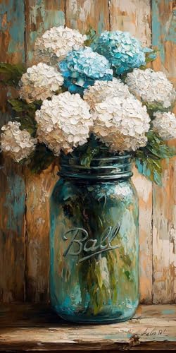 Vase Diamond Painting Erwachsene, 5D Diamant Kunst Kinder Kits, DIY Erwachsene Mosaikherstellung Basteln Diamant Malerei Bilder Set für Weihnachten Wanddekoration, Geschenke für Frauen 40x80cm t-389 von HHQGOUYG