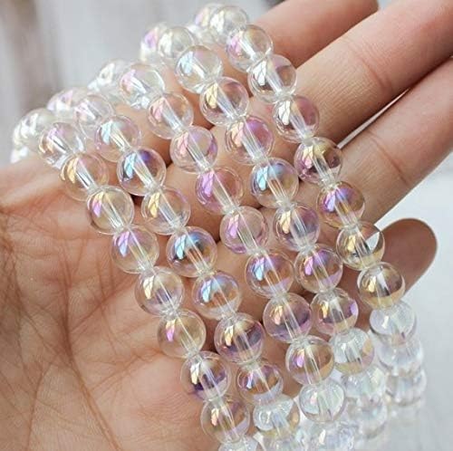 HI International 8 mm Engel-Aura, Quarz-Perlen, A-Qualität, natürlicher Edelstein, Opal-Aura, Perlen-Aura-Perlen, funkelnde Perlen HI International 8 mm Engel-Aura, Quarz-Perlen, A-Qualität, natürlicher Edelstein, Opal-Aura, Perlen-Aura-Perlen, funkelnde Perlen von HI International