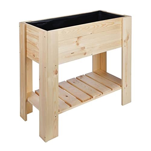 Haushalt International Hochbeet Pflanzkasten Kräuterbeet aus unbehandeltem Holz mit Ablage 62905 Haushalt International Hochbeet Pflanzkasten Kräuterbeet aus unbehandeltem Holz mit Ablage 62905 von Haushalt International