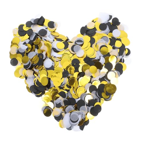 HIAKDOFT 1 Ballon gefüllt mit Konfetti mit Konfetti gefüllte Luftballons aufdecken runden Hochzeiten Glücklich Fiesta Hochzeitsdekorationen aus Papier Tischdekorationen für Partys PE Golden von HIAKDOFT