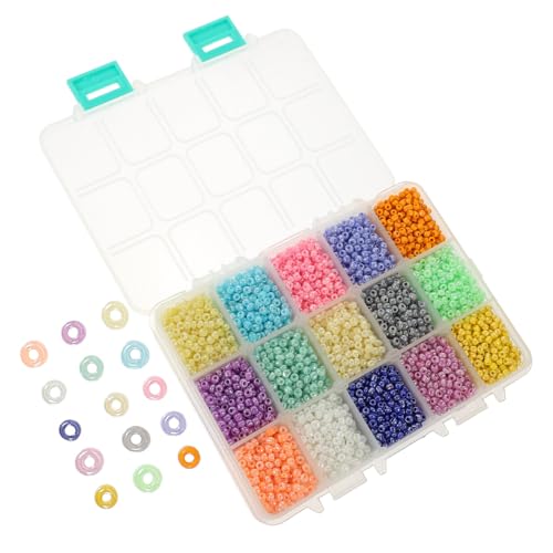 HIAKDOFT 1 Schachtel Bunte Glasperlen Mischfarben für DIY Schmuckherstellung Beaded Jewelry Spacer Beads Armband Basteln Zubehör HIAKDOFT 1 Schachtel Bunte Glasperlen Mischfarben für DIY Schmuckherstellung Beaded Jewelry Spacer Beads Armband Basteln Zubehör von HIAKDOFT