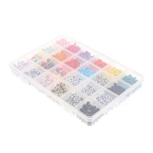 HIAKDOFT 1 Schachtel Fächer Box Schmuckperlen Handgefertigte Einfarbige Lackierte Buchstabenperlen aus Glas Vielseitig für DIY Armbänder Halsketten Schmuckherstellung für Bastelbedarf HIAKDOFT 1 Schachtel Fächer Box Schmuckperlen Handgefertigte Einfarbige Lackierte Buchstabenperlen aus Glas Vielseitig für DIY Armbänder Halsketten Schmuckherstellung für Bastelbedarf von HIAKDOFT