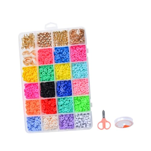 HIAKDOFT 1 Schachtel Fächer Polymer Clay Perlen Vielseitige DIY Schmuckperlen für Halsketten Armbänder Charms zum Auffädeln und Basteln Individueller Accessoires von HIAKDOFT