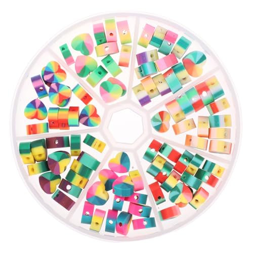 HIAKDOFT 1 Schachtel Farben Polymer Herz Spacer Perlen ca Box Leichte Langlebige DIY Schmuckperlen für Armband Halskette Ohrring Herstellung für Kreative Bastelprojekte und Geschenkideen HIAKDOFT 1 Schachtel Farben Polymer Herz Spacer Perlen ca Box Leichte Langlebige DIY Schmuckperlen für Armband Halskette Ohrring Herstellung für Kreative Bastelprojekte und Geschenkideen von HIAKDOFT