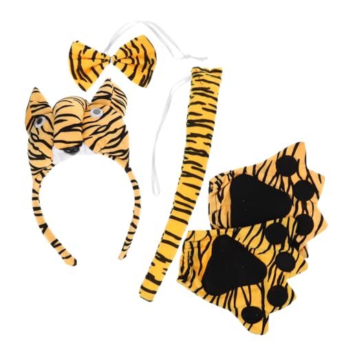 HIAKDOFT 1 Set Tiger-kostüm-set Für Kinder Und Erwachsene. Weiches, Bequemes Tier-stirnband Mit Schwanzkrawatte Und Handschuhen Für Bühnenauftritte Und Verkleidungsveranstaltungen HIAKDOFT 1 Set Tiger-kostüm-set Für Kinder Und Erwachsene. Weiches, Bequemes Tier-stirnband Mit Schwanzkrawatte Und Handschuhen Für Bühnenauftritte Und Verkleidungsveranstaltungen von HIAKDOFT