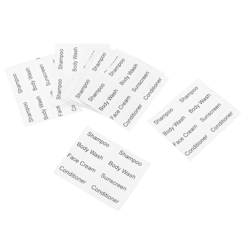 HIAKDOFT 10 Blatt Teiliges Wasserfester Kosmetik flaschenetiketten für Reise subflaschen Selbstklebende Aufkleber zur klassifizierung Transparent mit Schwarzer Schrift Praktische HIAKDOFT 10 Blatt Teiliges Wasserfester Kosmetik flaschenetiketten für Reise subflaschen Selbstklebende Aufkleber zur klassifizierung Transparent mit Schwarzer Schrift Praktische von HIAKDOFT