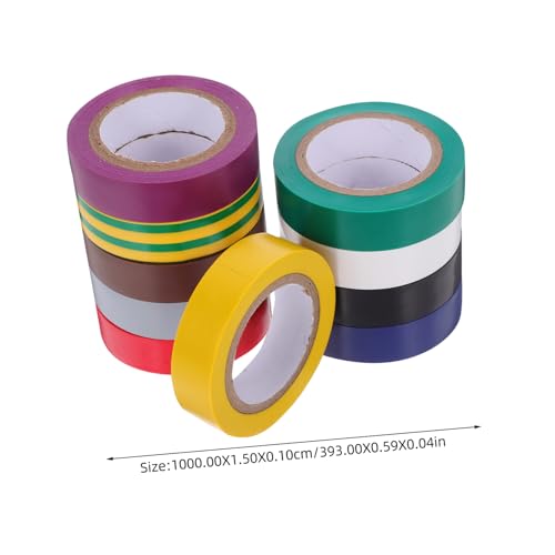 HIAKDOFT 10 Rollen PVC Isolierband Hitzebeständiges Farbiges Elektriker Klebeband für Kabelschutz Vielseitig Einsetzbar Elektro Auto und Kabelmanagement Farben Mix HIAKDOFT 10 Rollen PVC Isolierband Hitzebeständiges Farbiges Elektriker Klebeband für Kabelschutz Vielseitig Einsetzbar Elektro Auto und Kabelmanagement Farben Mix von HIAKDOFT