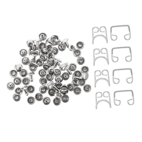 HIAKDOFT 10 Sätze Teiliges Verstellbare Jeansknöpfe Taillenspanner Clips Bundweite Anpassung Einfache Anwendung Geeignet für Jeans und Hosen Silberfarbene Jeans Accessoires von HIAKDOFT