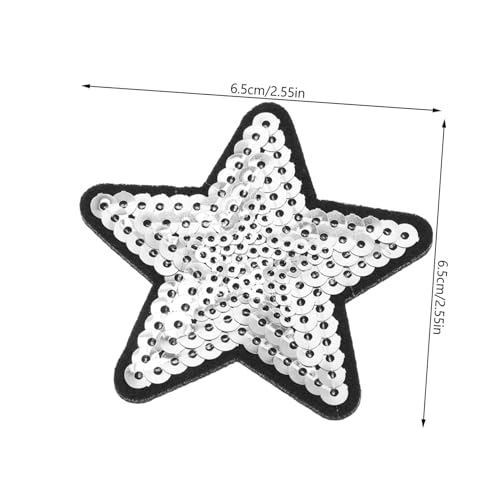 HIAKDOFT 10 Stück Kleine Stern Pailletten Aufnäher zum Aufbügeln Bestickte Applikationen für Kleidung Rucksäcke Hüte Jeans und Jacken DIY Patch für Textilreparatur und Dekoration von HIAKDOFT