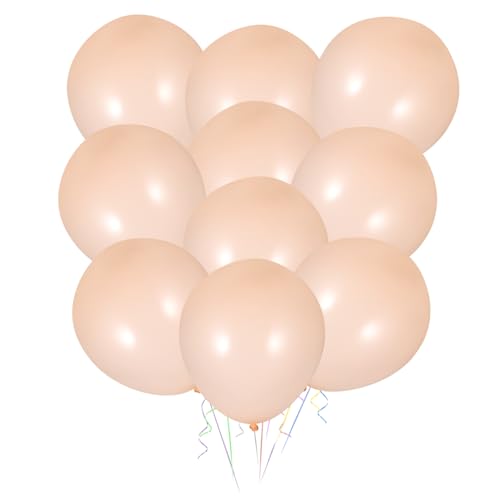 HIAKDOFT 10 Stück Runder Latexballon Willkommensballons Verlobungsballons Pastell Große Luftballons Ballongirlande Sortiert Ballondekorationen Hochzeitsdekor Orange Emulsion von HIAKDOFT