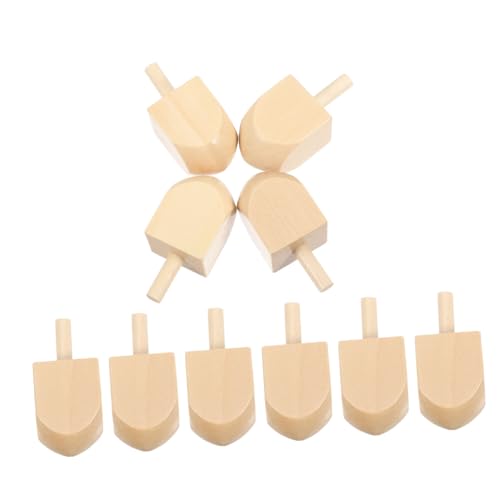 HIAKDOFT 10 Stück Teiliges Chanukka Holz Dreidel Naturbelassene Unbehandelte Holzrohlinge mit Stiel als DIY Bastelzubehör für Chanukka Party Familienaktivitäten und Weihnachtliche Holzdeko HIAKDOFT 10 Stück Teiliges Chanukka Holz Dreidel Naturbelassene Unbehandelte Holzrohlinge mit Stiel als DIY Bastelzubehör für Chanukka Party Familienaktivitäten und Weihnachtliche Holzdeko von HIAKDOFT