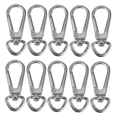 HIAKDOFT 10 Stück Teiliges Claw Clasp Metall Schlüsselanhänger Snap Haken Rostfrei Robust Einfach zu Montieren Vielseitig für DIY Taschen Schlüsselbänder Hundehalsbänder Zubehör für von HIAKDOFT
