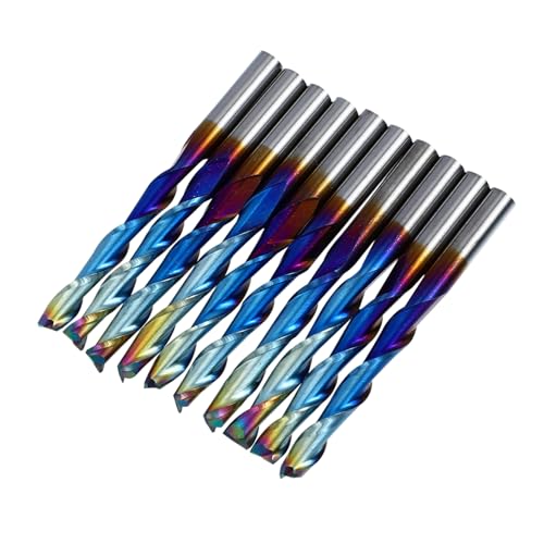 HIAKDOFT 10 Stück Teiliges Cnc Fräser Tungstenstahl Kugelkopffräser Spiralförmige Hartmetall Fräsbohrer für Präzises Fräsen Hohe Haltbarkeit Einfache Anwendung von HIAKDOFT