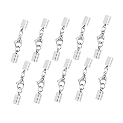 HIAKDOFT 10 Stück Teiliges Edelstahl Schmuckverschluss mit Loch Lobster Clasp Kordelverschluss für Armband Halskette Lederband DIY Schmuckherstellung Langlebig und Einfach zu Bedienen HIAKDOFT 10 Stück Teiliges Edelstahl Schmuckverschluss mit Loch Lobster Clasp Kordelverschluss für Armband Halskette Lederband DIY Schmuckherstellung Langlebig und Einfach zu Bedienen von HIAKDOFT