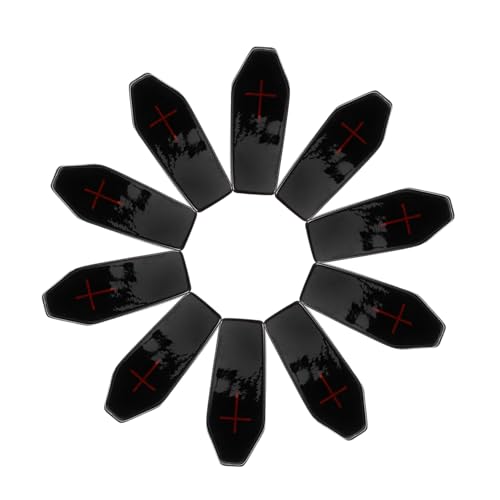 HIAKDOFT 10 Stück Teiliges Halloween Deko Schwarze Sarg Ornamente Resin Gruselige Halloween Coffin Dekoration für Party Haunted House Bar Langlebig und Einfach zu Platzieren HIAKDOFT 10 Stück Teiliges Halloween Deko Schwarze Sarg Ornamente Resin Gruselige Halloween Coffin Dekoration für Party Haunted House Bar Langlebig und Einfach zu Platzieren von HIAKDOFT