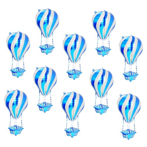 HIAKDOFT 10 Stück Teiliges Heißluftballon Aluminiumfolie Ballons Wiederverwendbar Farbintensiv Partydekoration Kindergeburtstag Weihnachts Halloween Event HIAKDOFT 10 Stück Teiliges Heißluftballon Aluminiumfolie Ballons Wiederverwendbar Farbintensiv Partydekoration Kindergeburtstag Weihnachts Halloween Event von HIAKDOFT